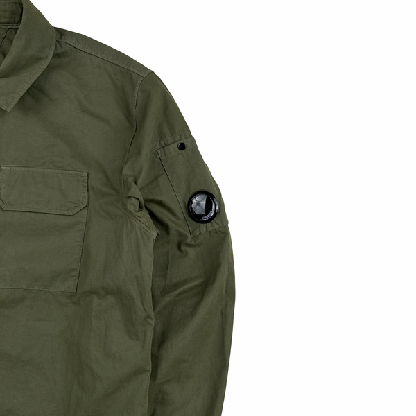 CP Company Cotton Green Zipped Overshirt - XL