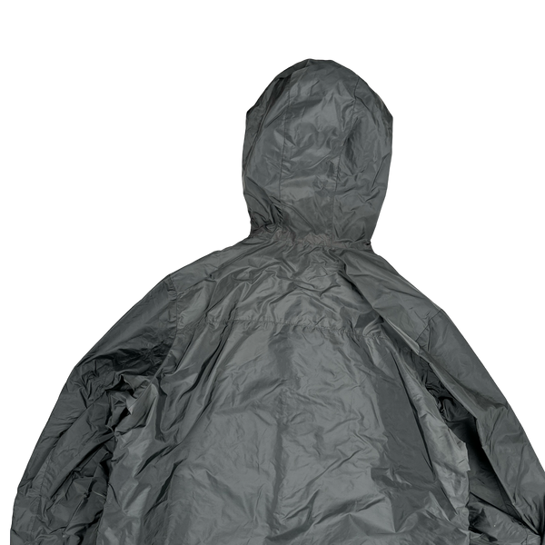 Prada Grey/Black Red Tab Reversible Nylon Windbreaker Hooded Jacket - 3XL