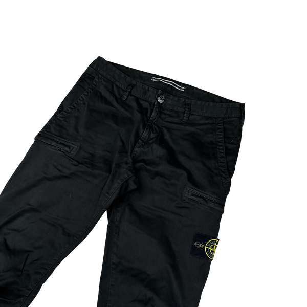 Stone Island 2021 Black SK Cargo Trousers - 32"