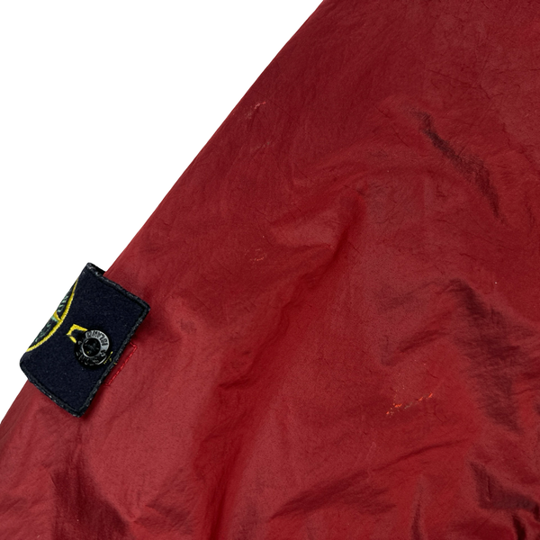 Stone Island 2005 Red Velvet Lined Shimmer Jacket - Medium