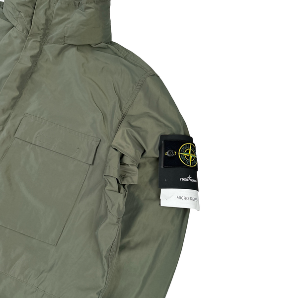 Stone Island 2020 Khaki Micro Reps Field Multi Pocket Jacket - Medium