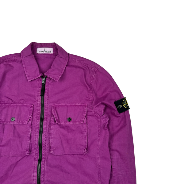 Stone island overshirt purple on sale