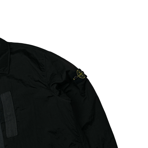 Stone Island 2023 Black Nylon Metal Econyl Overshirt Primaloft Lined - XL