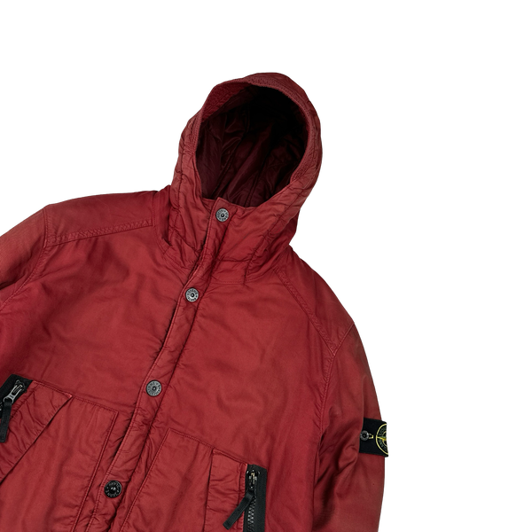 Stone Island 2013 Red Light Thermo Cotton Quilted Jacket - Large