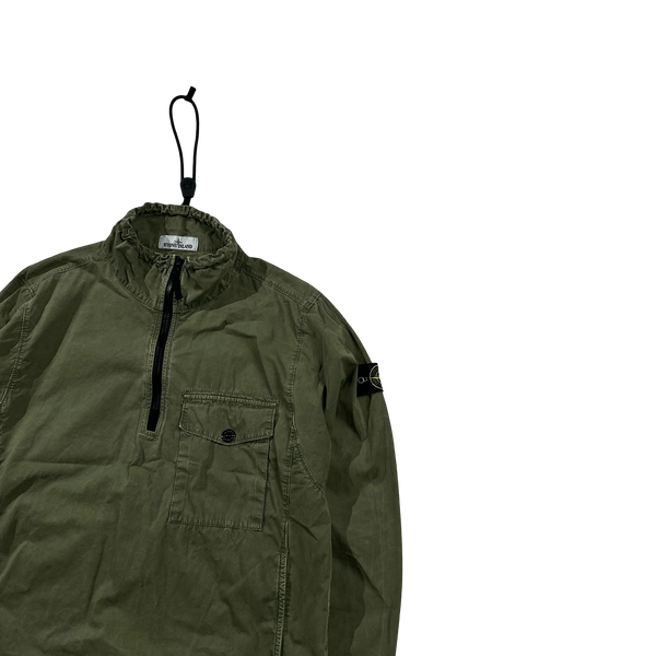 Stone Island 2020 Khaki Green Cotton Smock Pullover - Small