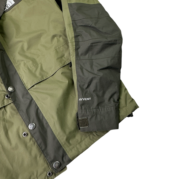 North Face Hyvent Green Colour Block Waterproof Rain Jacket - Small