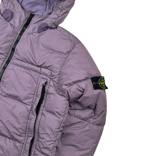 Stone Island Lavender Purple Crinkle Reps Puffer Jacket - Medium