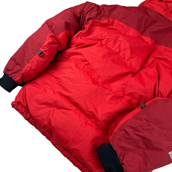 North Face Red Himalayan Summit Series 800 Down Hooded Puffer Jacket - Medium
