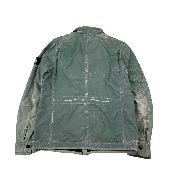 Stone Island 2012 Green Liquid Reflective Field Jacket - Medium