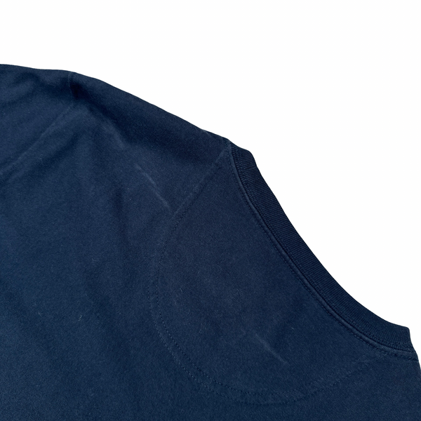 Barbour Navy Spellout Short Sleeve T Shirt - Medium