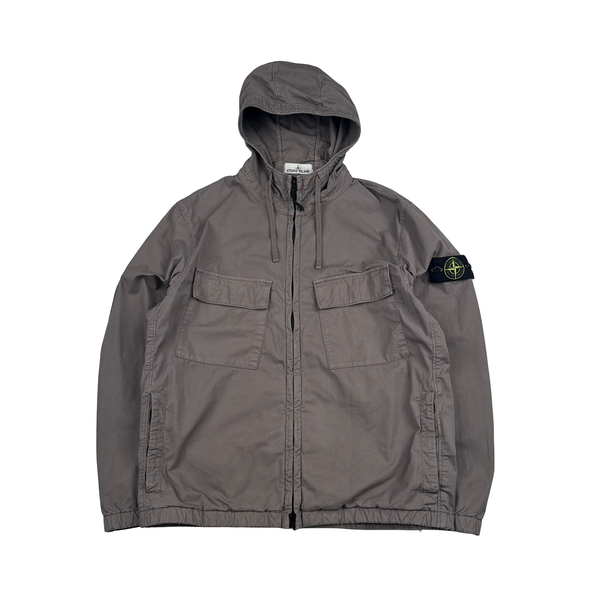Stone Island 2024 Brown Supima Cotton Twill Stretch TC Jacket - Large