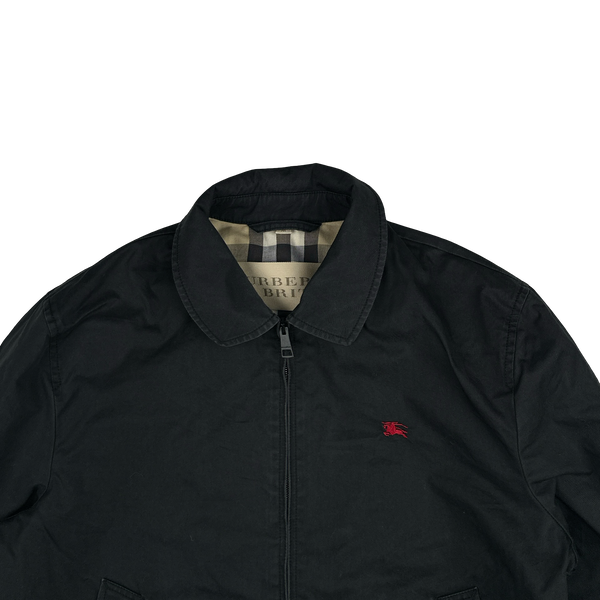 Burberry Black Nova Check Collar Lined Jacket - Medium