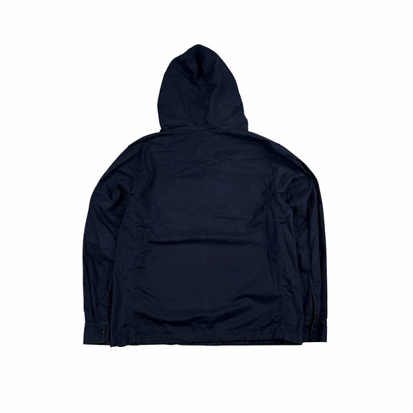 CP Company Navy Cotton Lens View Smock Overshirt - Medium