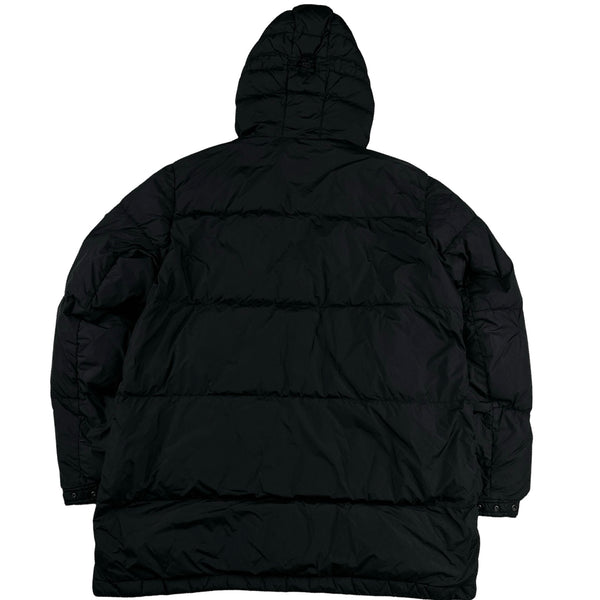 Stone Island 2013 Black Crinkle NY Down Long Puffer Jacket - XXL