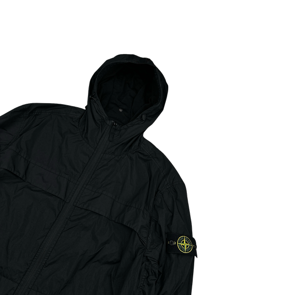 Stone Island 2024 Black Crinkle Reps R-NY Jacket - XL