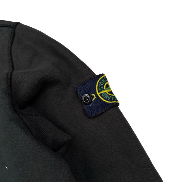 Stone Island 2018 Dark Grey Zipped Cotton Hoodie - Small