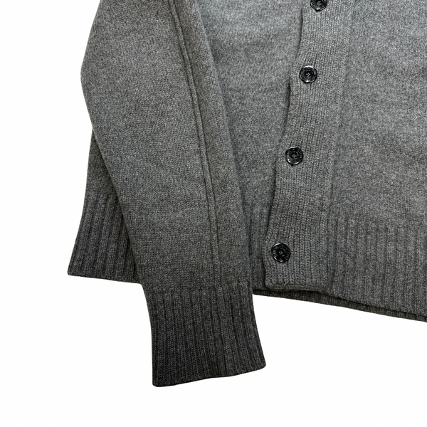 Stone Island Dark Grey Wool High Neck Jumper - Medium