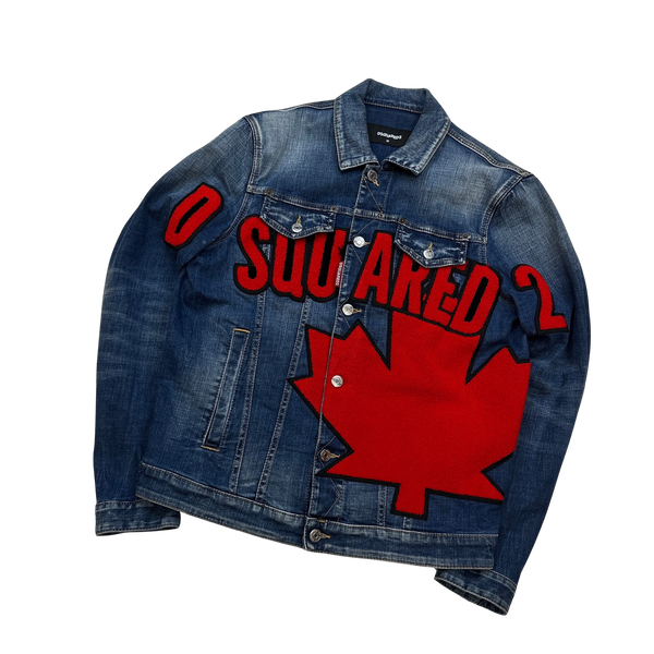 Dsquared2 Canada Patched Denim Jacket - 48"