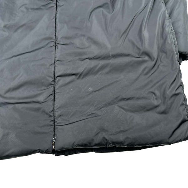 Prada Black Nylon Padded Long Jacket - Small
