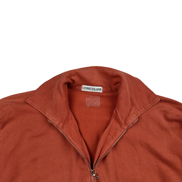 Stone Island Marina Vintage Quarter Zip Cotton Jumper - Medium