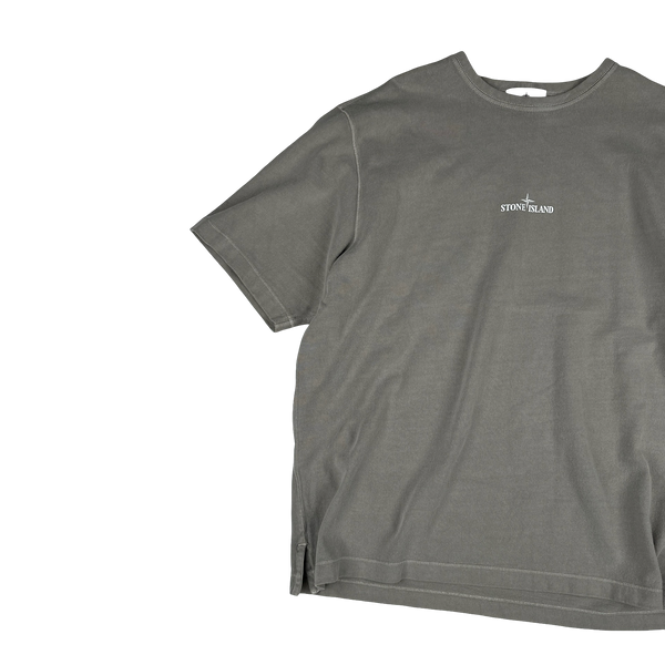 Stone Island 2024 Closed Loop Project Centre Spellout Cotton T-Shirt - 3XL