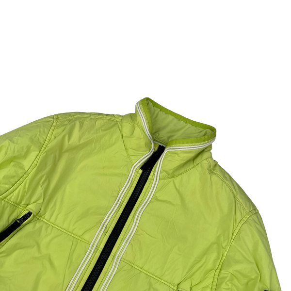 Stone Island 2019 Yellow Crinkle Reps Padded Jacket - Small