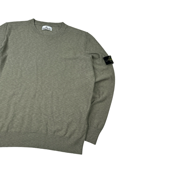 Stone Island Khaki 2019 Lightweight Knitted Crewneck Jumper - XXL