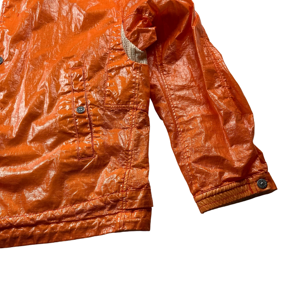 Stone Island 2022 Shadow Project Glass Linen Jacket Orange - Medium