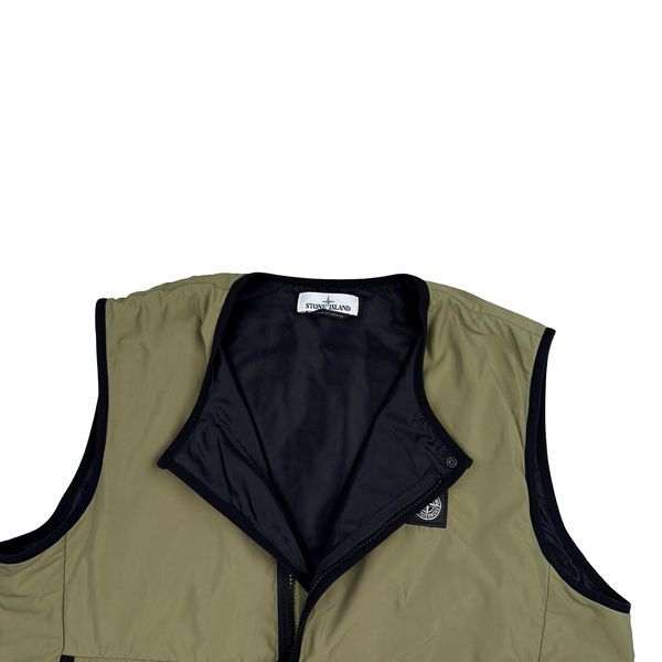Stone Island 2017 Khaki Micro Reps Primaloft Insulated Vest - XL
