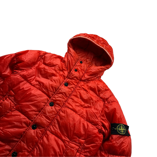 Stone Island 2013 Red Garment Dyed Puffer Jacket - Small