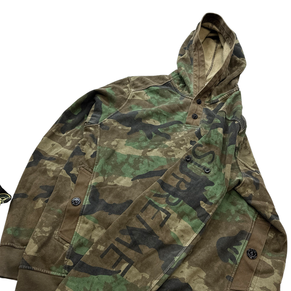 Stone Island x Supreme 2014 Camo Pullover Hoodie - Large