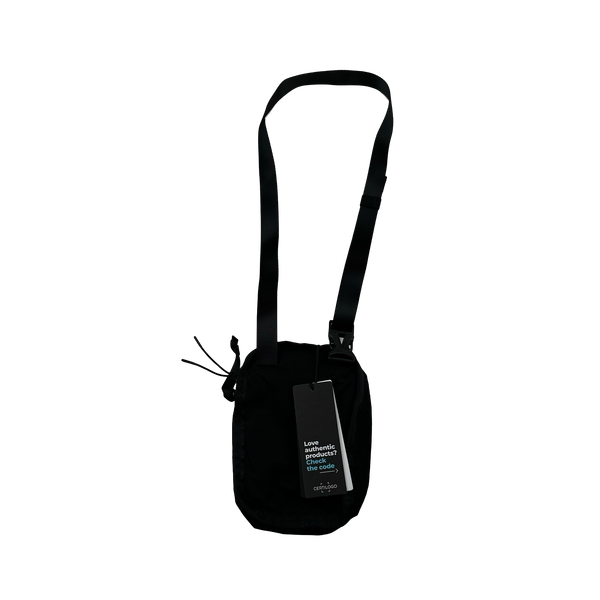 CP Company Black Nylon Spellout Embroiderd Side Bag