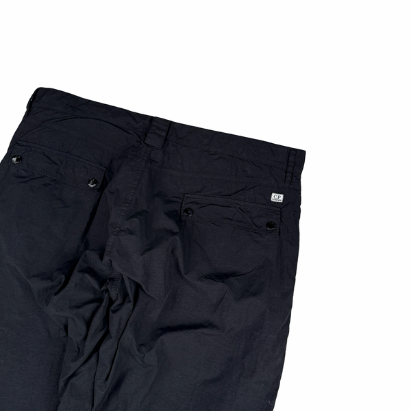 CP Company Metropolis Black Nylon Badge Cargo Trousers - Large