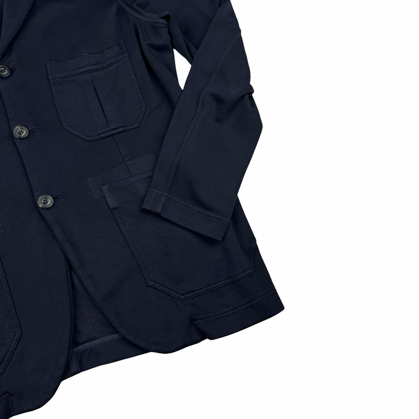 CP Company 2010 Navy Cotton Blend Buttoned Blazer - Large