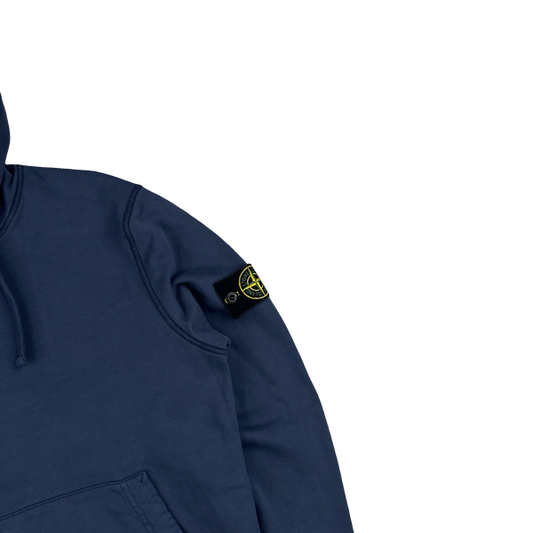 Stone Island 2021 Blue Pullover Hoodie -  Medium