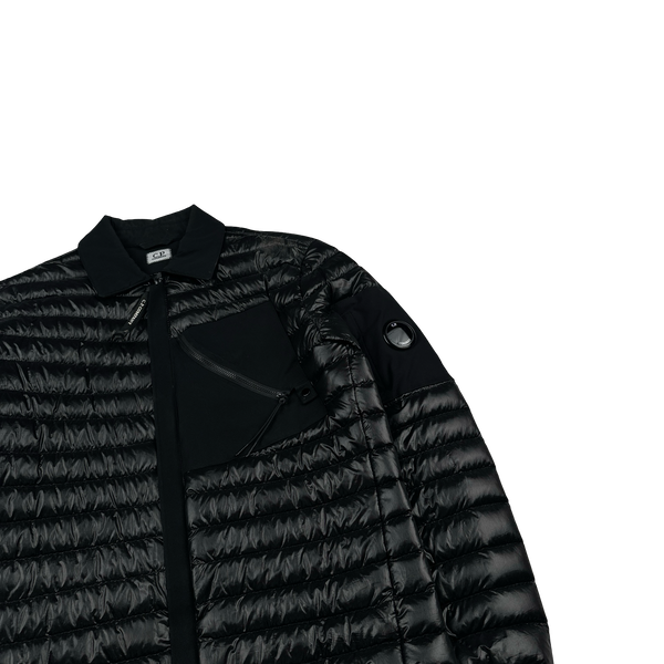 CP Company Black DD Shell Collar Puffer Jacket - Small