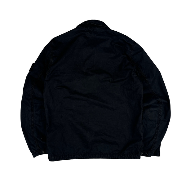 Stone Island 2021 Black Cotton Overshirt - Small