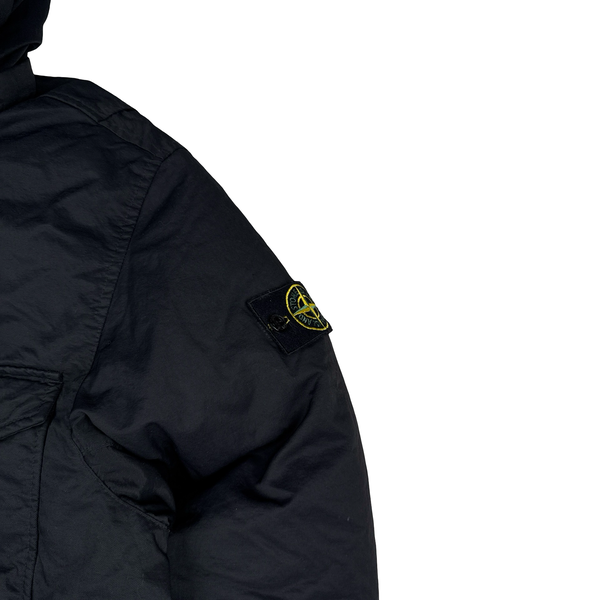 Stone Island 2022 Black Opaque Nylon Twill Down TC Puffer - Large
