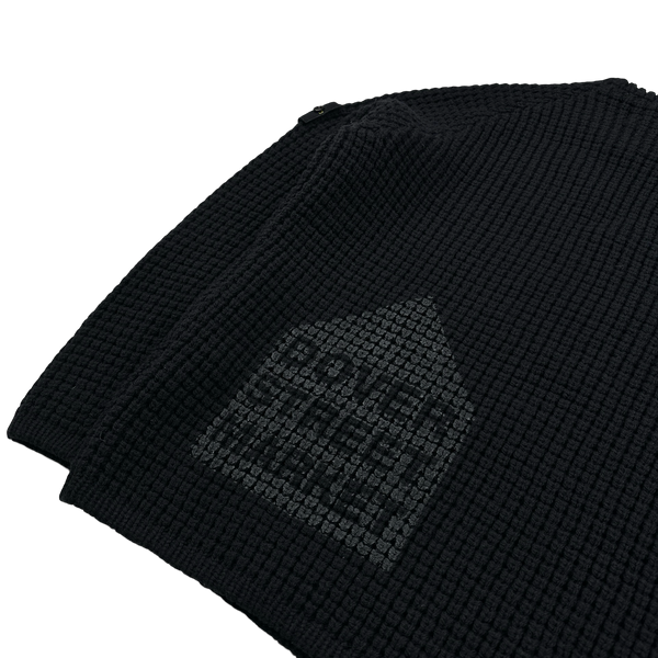 Stone Island X Dover Street Market 2023 Black Thick Wool Printed Crewneck Jumper Medium