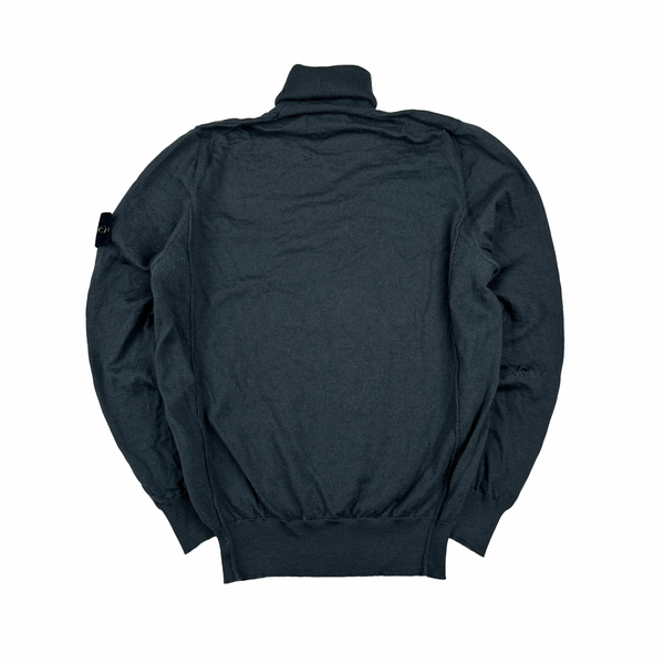 Stone Island 2019 Grey Roll Neck Knit Jumper - Large