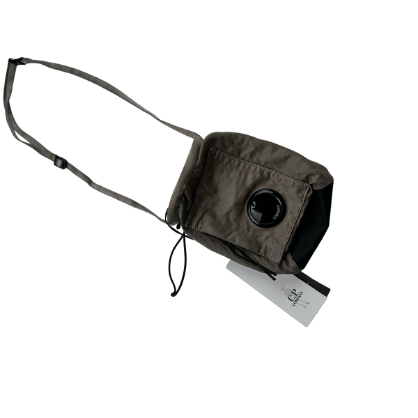 CP Company Grey Nylon Wallet Drawstring Lens Viewer Bag