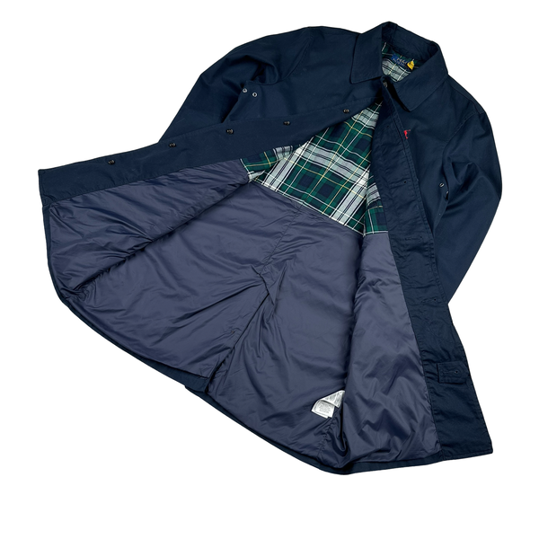 Ralph Lauren Navy Cotton Long Jacket - Small
