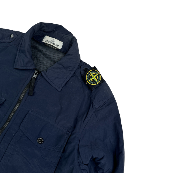 Stone Island 2020 Naslan Navy Double Chest Pocket Overshirt - Medium