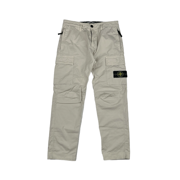 Stone Island 2023 RE T Cream Cargo Trousers - 30"