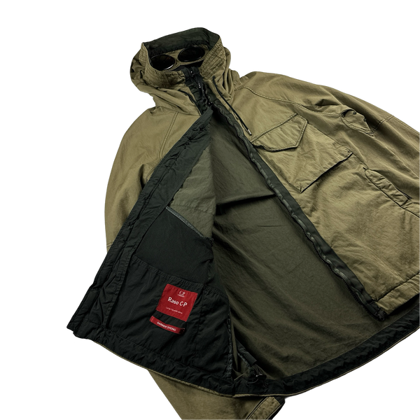 CP Company Green Raso-CP Zipped Goggle Jacket - XL