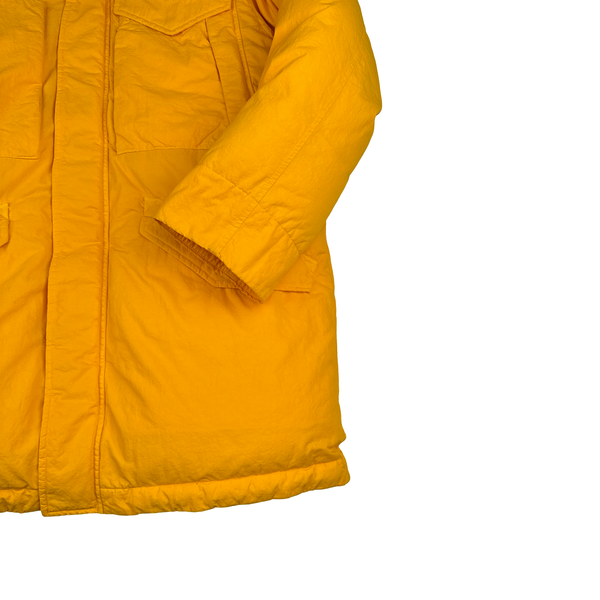 Stone Island 2022 Yellow Opaque Nylon Twill Down TC Puffer - Large