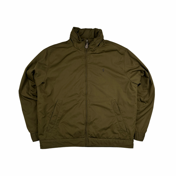 Ralph Lauren Khaki Green Bomber Jacket - Large