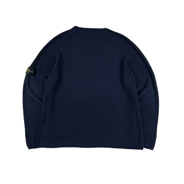 Stone Island Early 2000’s Vintage Navy Knitted Jumper - XL