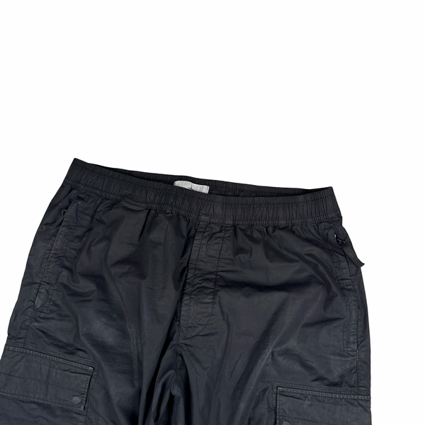 Stone Island 2023 Black RE Cotton Cargo Trousers - 34"