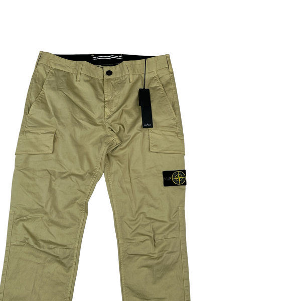 Stone Island 2023 Slim Tan Cargo Trousers - 33"